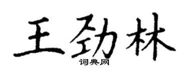 丁謙王勁林楷書個性簽名怎么寫