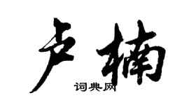 胡問遂盧楠行書個性簽名怎么寫
