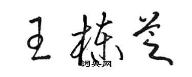 駱恆光王棟芝草書個性簽名怎么寫