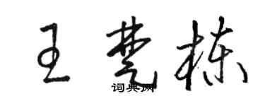 駱恆光王楚棟草書個性簽名怎么寫