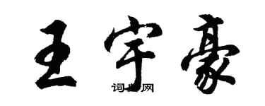 胡問遂王宇豪行書個性簽名怎么寫