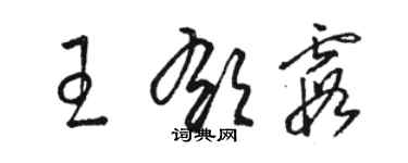 駱恆光王郁霞草書個性簽名怎么寫