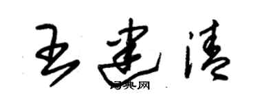 朱錫榮王建清草書個性簽名怎么寫