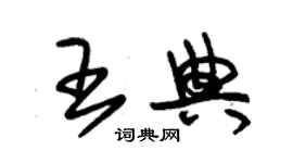 朱錫榮王典草書個性簽名怎么寫