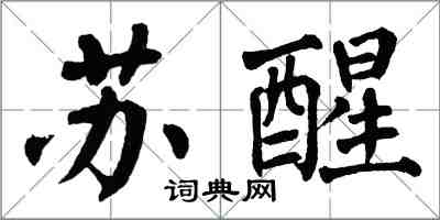 翁闓運甦醒楷書怎么寫