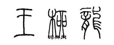 陳墨王柳龍篆書個性簽名怎么寫