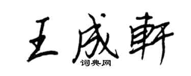 王正良王成軒行書個性簽名怎么寫