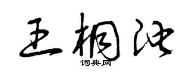 曾慶福王桐池草書個性簽名怎么寫