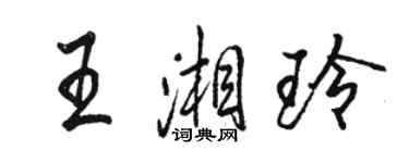 駱恆光王湘玲行書個性簽名怎么寫