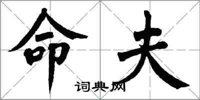 翁闓運命夫楷書怎么寫