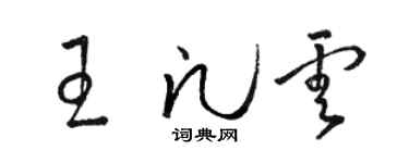 駱恆光王凡雲草書個性簽名怎么寫