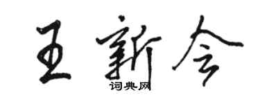 駱恆光王新會行書個性簽名怎么寫