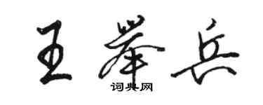 駱恆光王舉兵行書個性簽名怎么寫