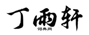 胡問遂丁雨軒行書個性簽名怎么寫
