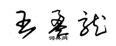 朱錫榮王盈龍草書個性簽名怎么寫