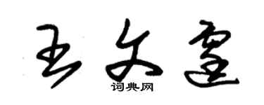 朱錫榮王文霆草書個性簽名怎么寫