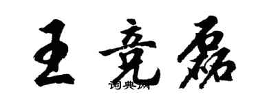 胡問遂王競磊行書個性簽名怎么寫