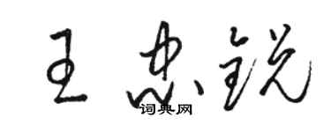 駱恆光王忠銳草書個性簽名怎么寫