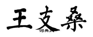 翁闓運王支桑楷書個性簽名怎么寫