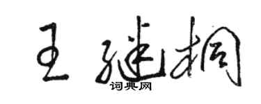 駱恆光王繼桐草書個性簽名怎么寫