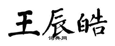 翁闓運王辰皓楷書個性簽名怎么寫