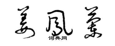 曾慶福姜鳳蘭草書個性簽名怎么寫