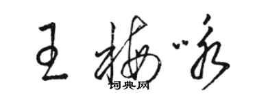 駱恆光王梅詠草書個性簽名怎么寫