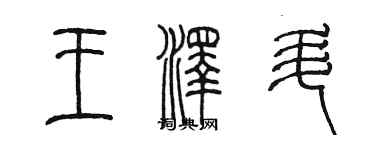 陳墨王澤升篆書個性簽名怎么寫