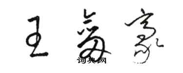 駱恆光王劍豪草書個性簽名怎么寫