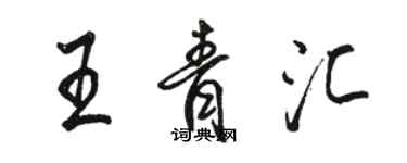 駱恆光王青匯行書個性簽名怎么寫
