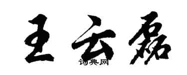 胡問遂王雲磊行書個性簽名怎么寫