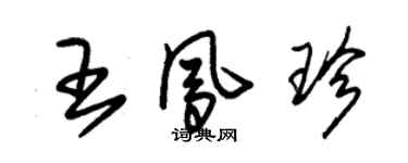 朱錫榮王鳳珍草書個性簽名怎么寫