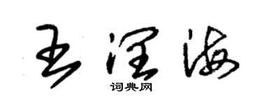 朱錫榮王潤海草書個性簽名怎么寫