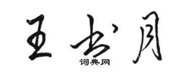 駱恆光王書月行書個性簽名怎么寫