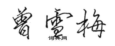 駱恆光曾雪梅行書個性簽名怎么寫