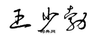 曾慶福王少勃草書個性簽名怎么寫