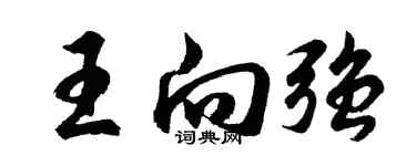 胡問遂王向強行書個性簽名怎么寫
