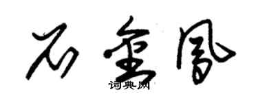 朱錫榮石金鳳草書個性簽名怎么寫
