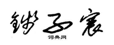 朱錫榮錢子宸草書個性簽名怎么寫