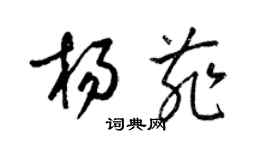 梁錦英楊菲草書個性簽名怎么寫