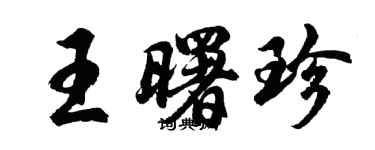 胡問遂王曙珍行書個性簽名怎么寫
