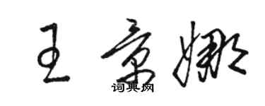 駱恆光王景娜草書個性簽名怎么寫