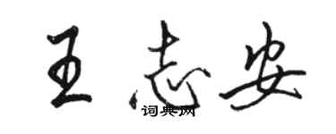 駱恆光王志安行書個性簽名怎么寫