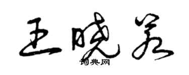 曾慶福王曉若草書個性簽名怎么寫