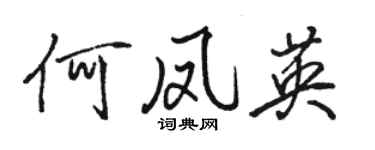 駱恆光何鳳英行書個性簽名怎么寫