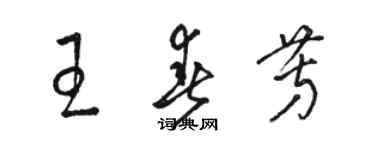 駱恆光王春芳草書個性簽名怎么寫