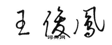 駱恆光王俊鳳草書個性簽名怎么寫