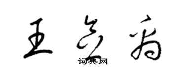 梁錦英王念禹草書個性簽名怎么寫