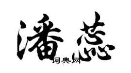 胡問遂潘蕊行書個性簽名怎么寫