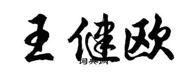 胡問遂王健歐行書個性簽名怎么寫